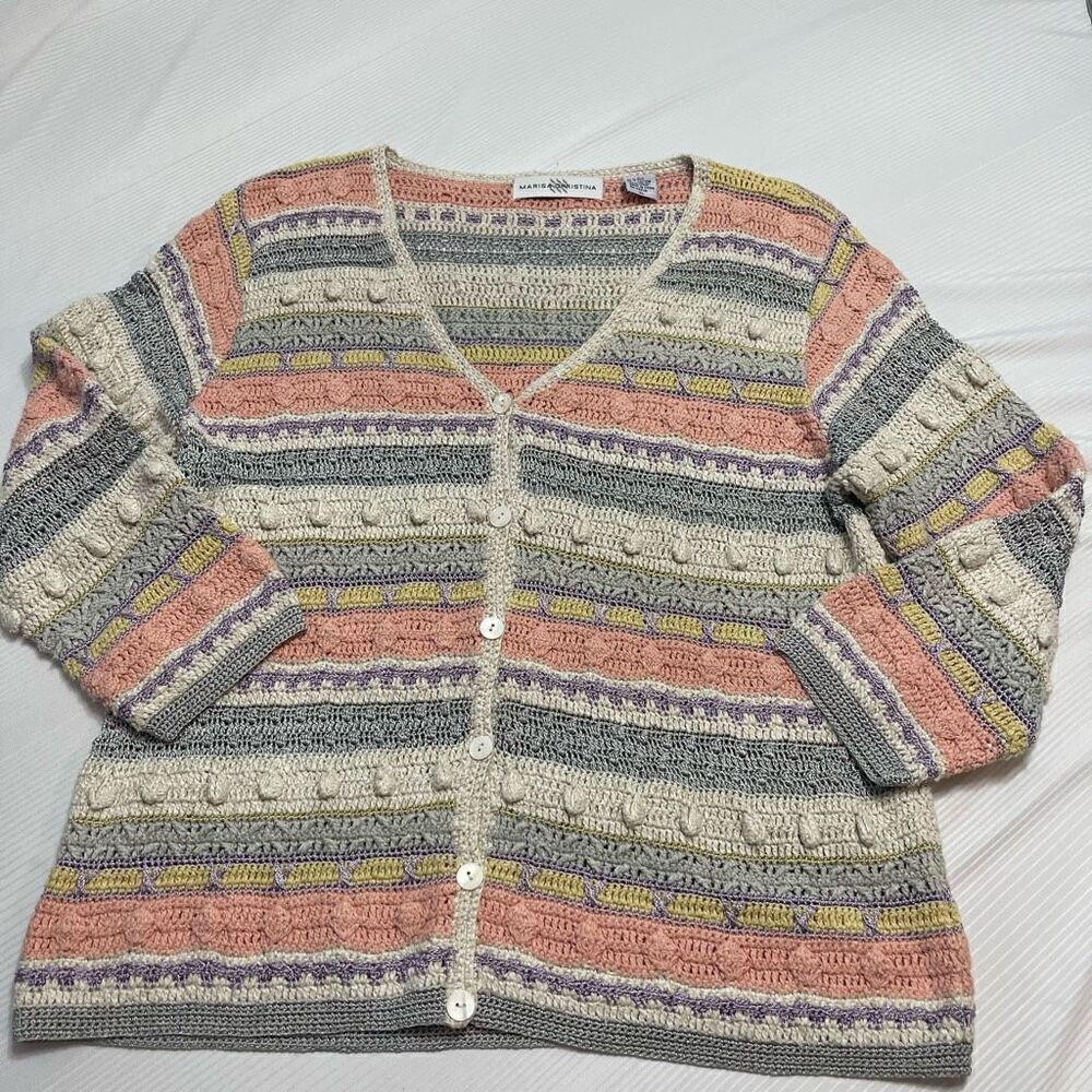 Marisa Christina Silk Cotton Cottage Core Cardigan Size XL